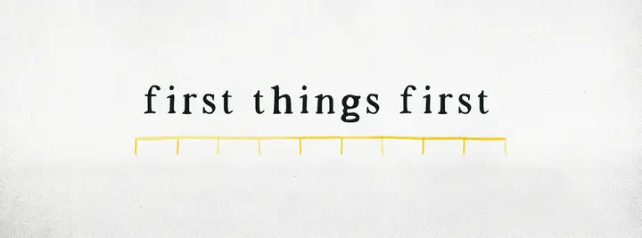 First Things First: facebook cover