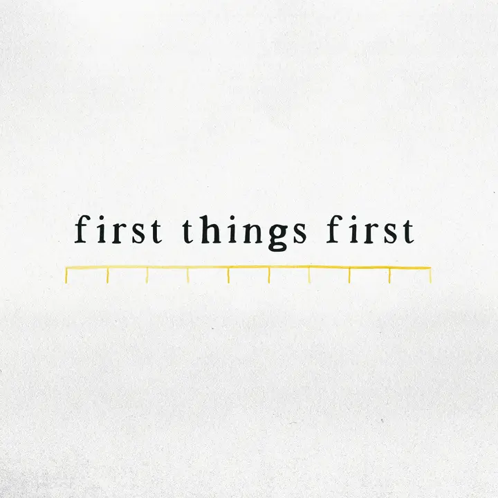First Things First: social post
