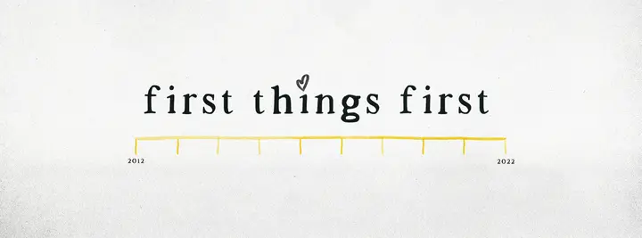 First Things First: facebook cover