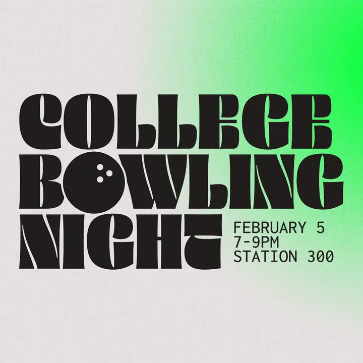 College Bowling Night: social post
