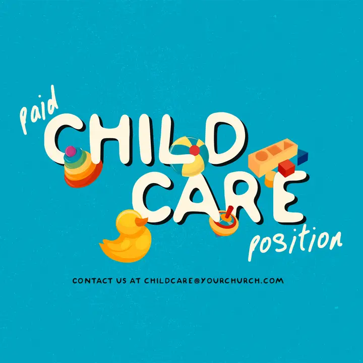 Paid Child Care Position: social post