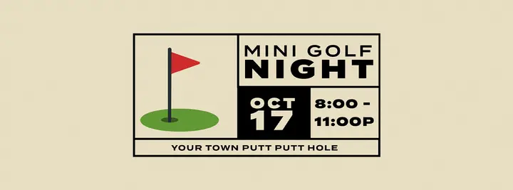 Mini Golf Night: facebook cover