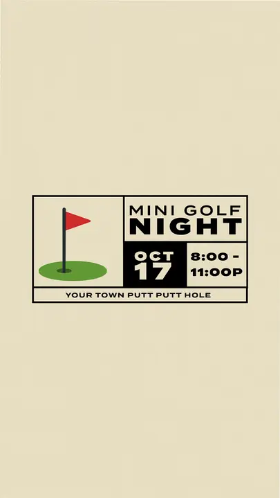 Mini Golf Night: story