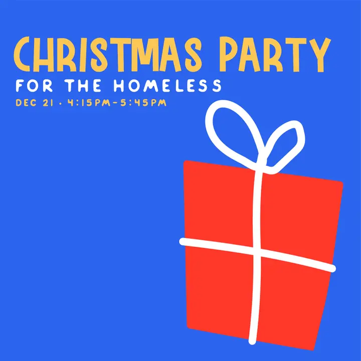 Christmas Party for the Homeless: social post