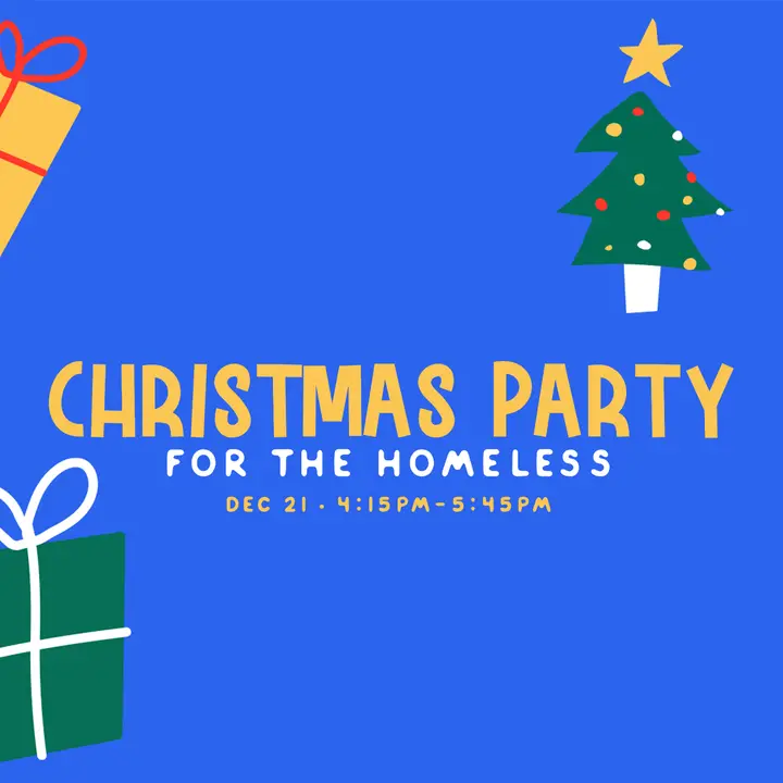 Christmas Party for the Homeless: social post