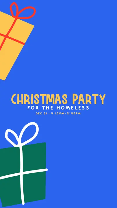 Christmas Party for the Homeless: story