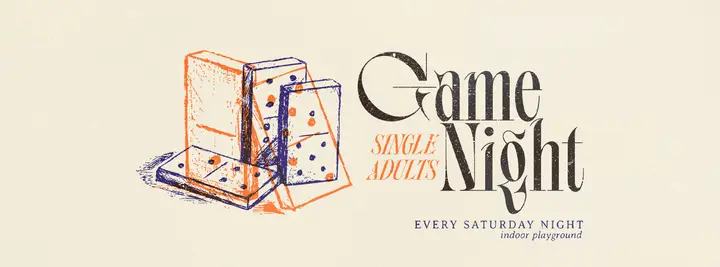 Single Adults Game Night: facebook cover
