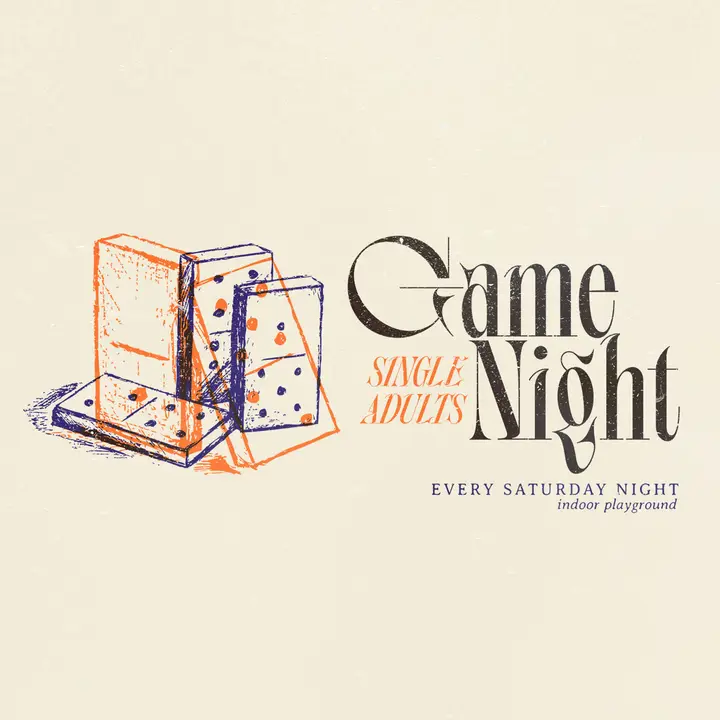 Single Adults Game Night: social post