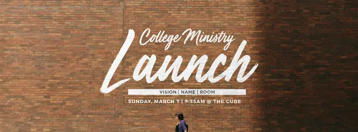 College Ministry Launch: facebook cover