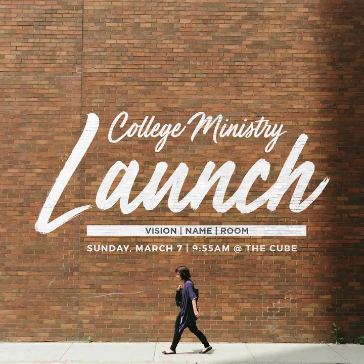 College Ministry Launch: social post