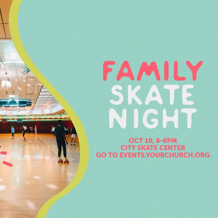 Family Skate Night: social post