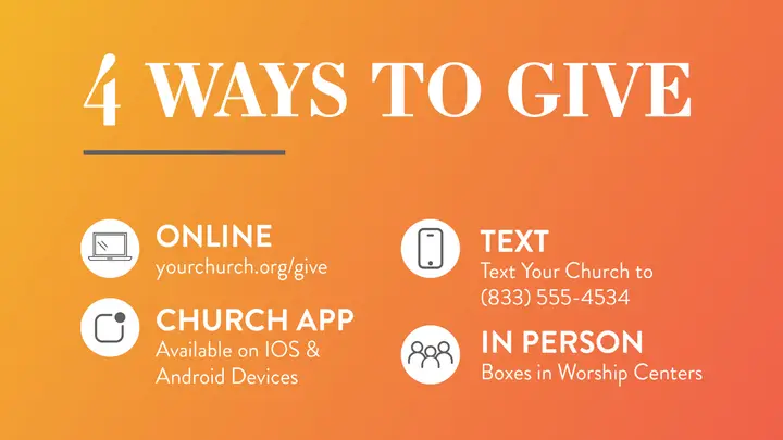 4 Ways To Give: HD slide