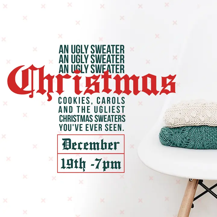 Ugly Sweater Christmas: social post