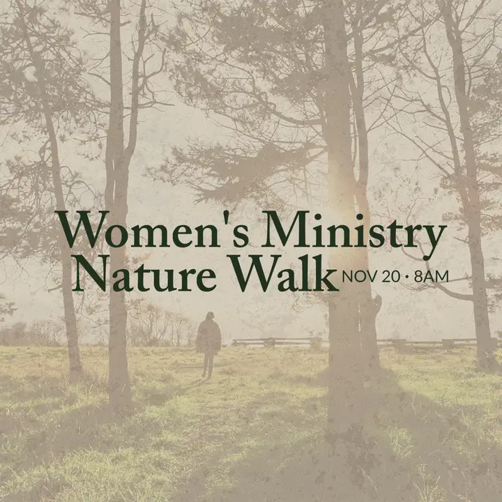 Women’s Ministry Nature Walk: social post