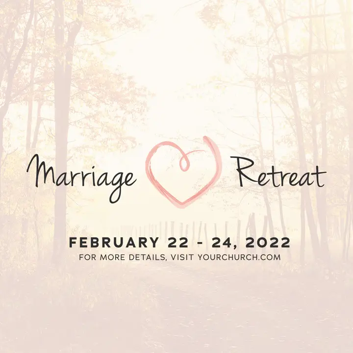 Marriage Retreat: social post