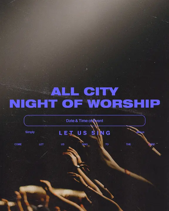 All City Night of Worship: social post