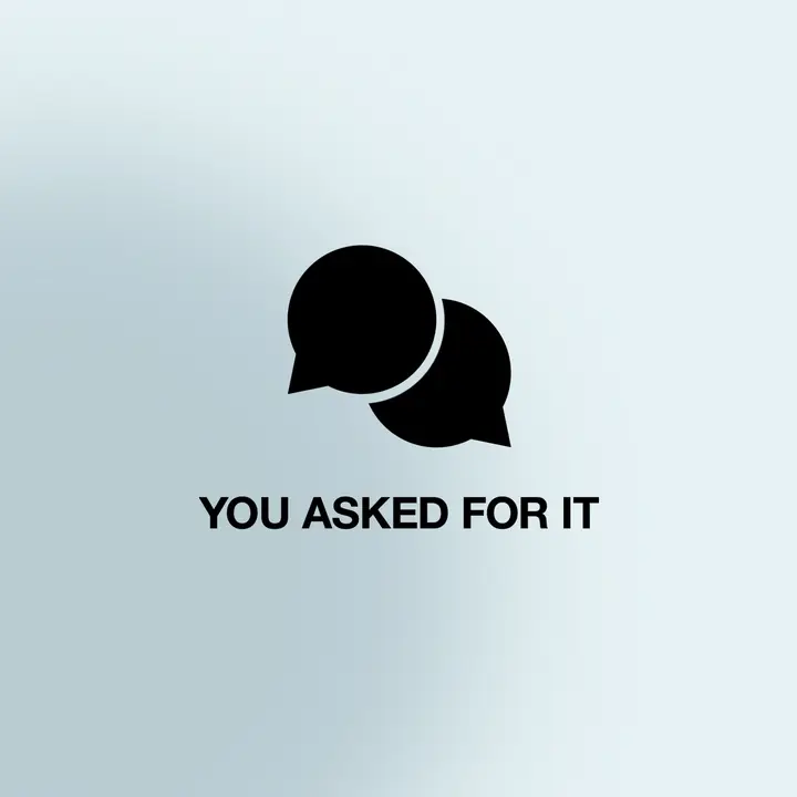 You Asked For It: social post