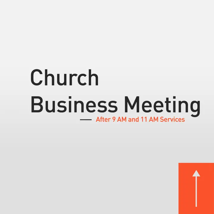 Church Business Meeting: social post
