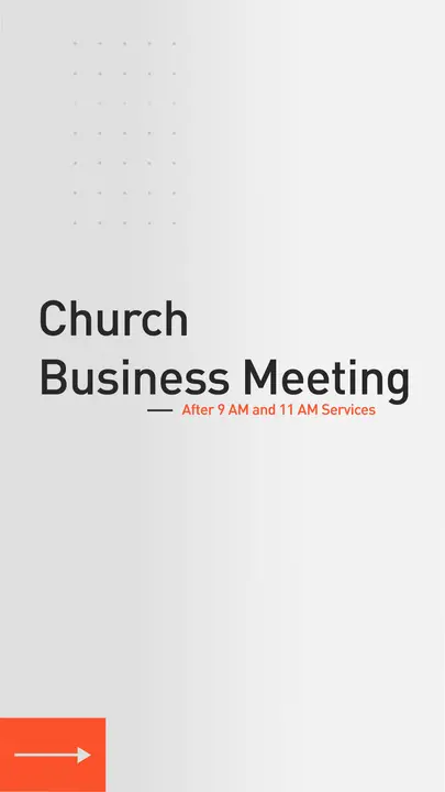 Church Business Meeting: story