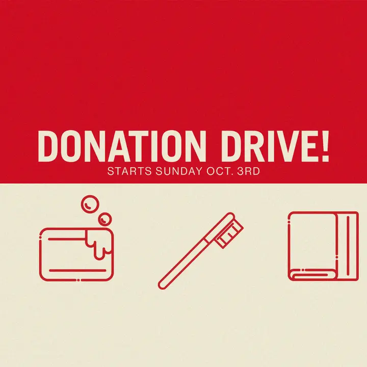 Donation Drive: social post
