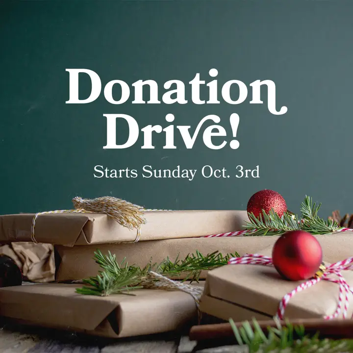 Donation Drive: social post