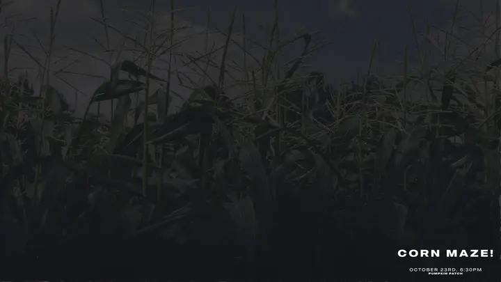 Corn Maze: notes slide