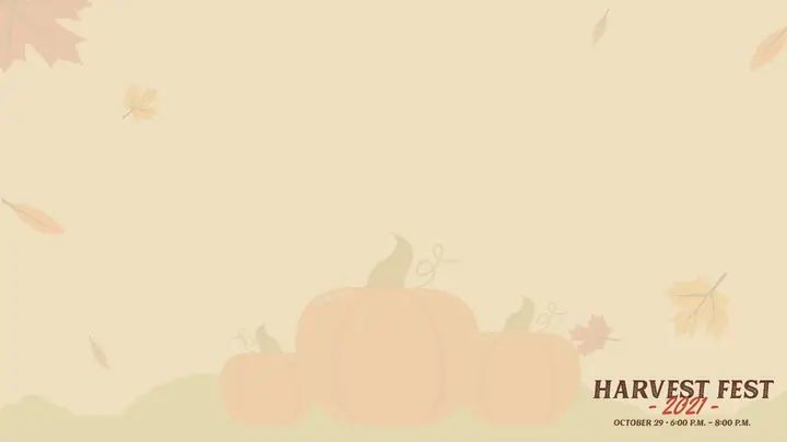 Harvest Fest: notes slide