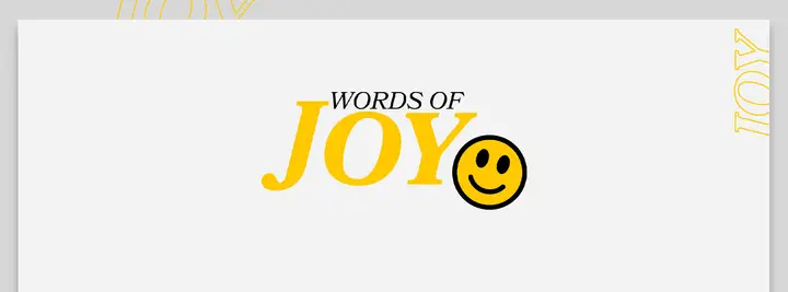 Words of Joy: facebook cover