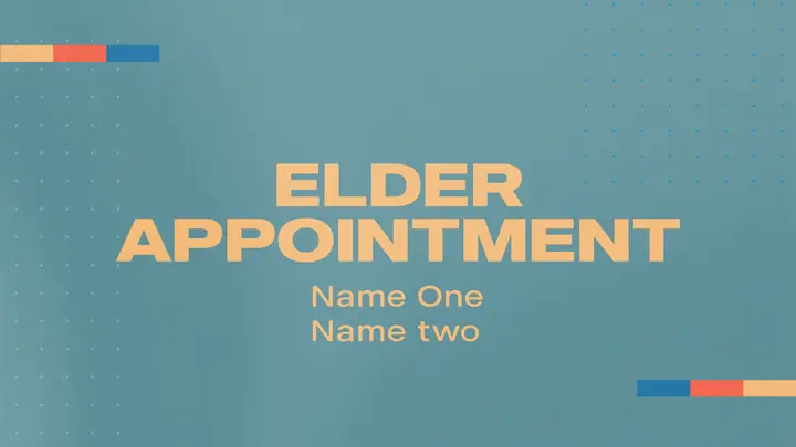 Elder Appointment: HD slide