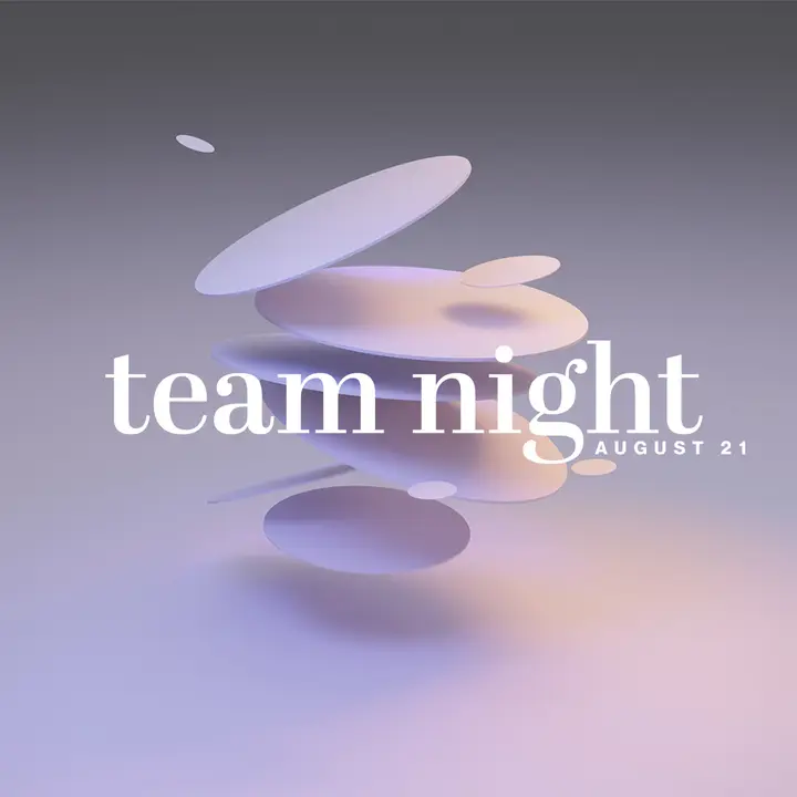Team Night: social post
