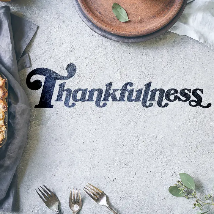Thankfulness: social post