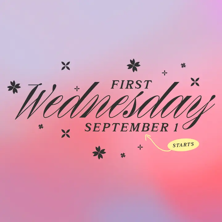 First Wednesday: social post