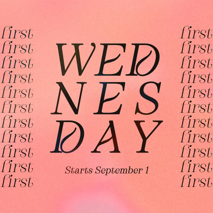 First Wednesday: social post
