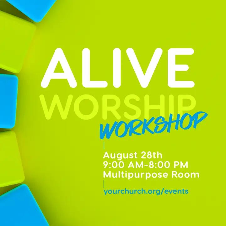 Alive Worship Workshop: social post
