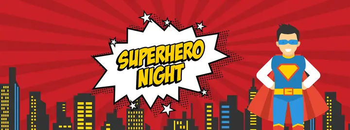 Superhero Night: facebook cover