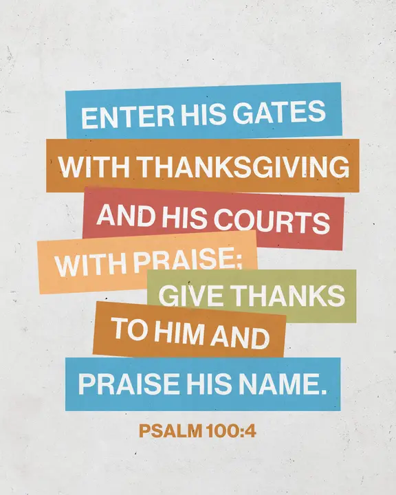 Enter His Gates With Thanksgiving: social post