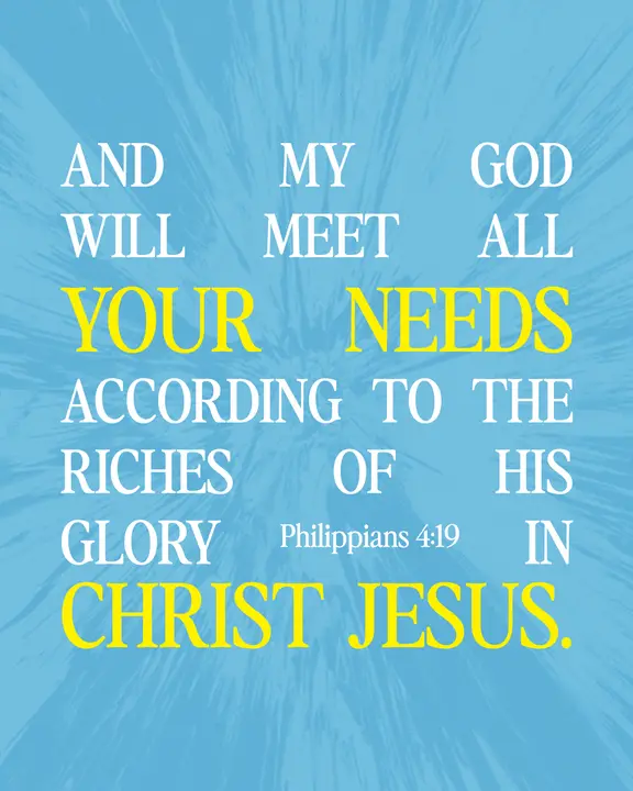 Your Needs In Christ Jesus: social post