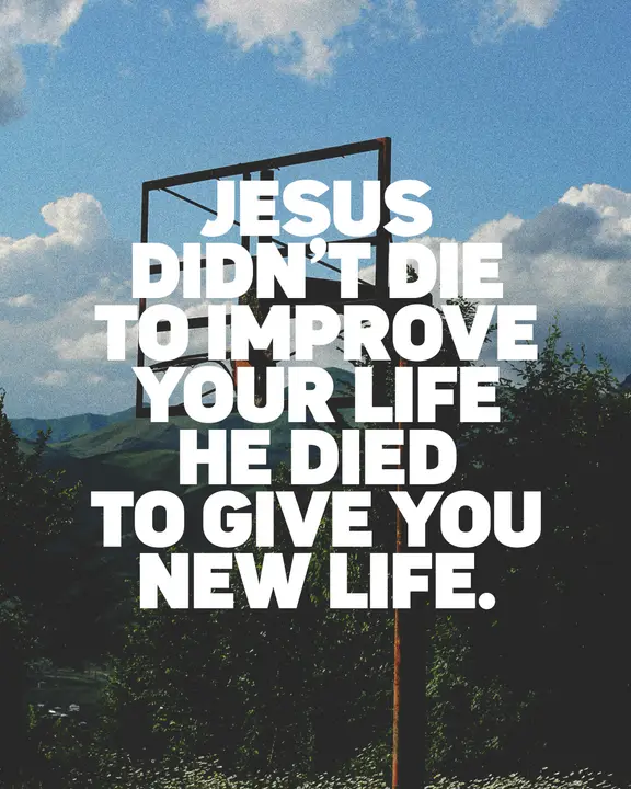 New Life Through Jesus: social post